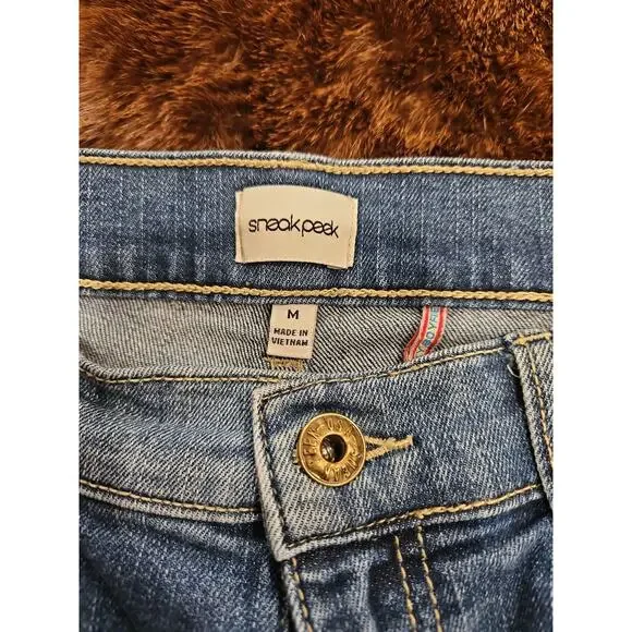 Sneak Peek Women's Jean Shorts Medium Blue Denim - Picture 2 of 5